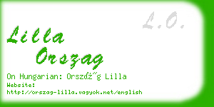 lilla orszag business card